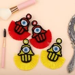Clearance hot sale rice bead tassel earrings personality big eyes hand-woven rice bead earrings erq87