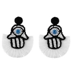 Clearance hot sale rice bead tassel earrings personality big eyes hand-woven rice bead earrings erq87