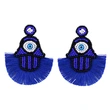 Clearance hot sale rice bead tassel earrings personality big eyes hand-woven rice bead earrings erq87