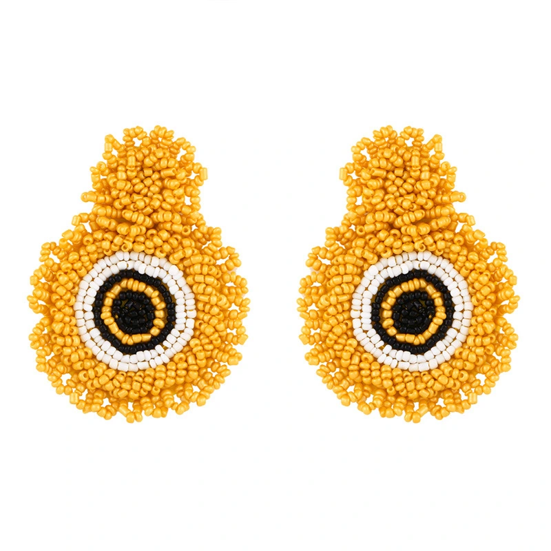 Clearance earrings 2024 creative rice bead earrings exaggerated geometric earrings earrings jewelry erq93