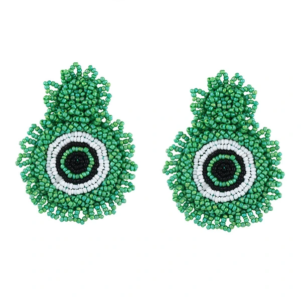 Clearance earrings 2024 creative rice bead earrings exaggerated geometric earrings earrings jewelry erq93