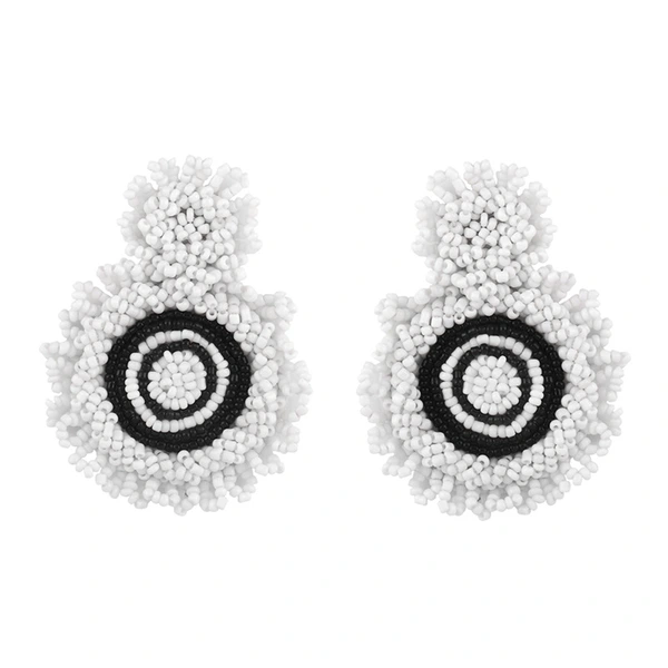 Clearance earrings 2024 creative rice bead earrings exaggerated geometric earrings earrings jewelry erq93