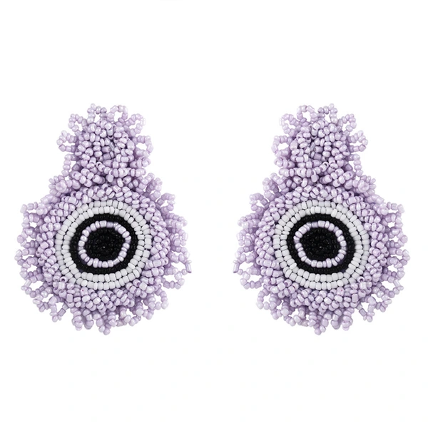 Clearance earrings 2024 creative rice bead earrings exaggerated geometric earrings earrings jewelry erq93