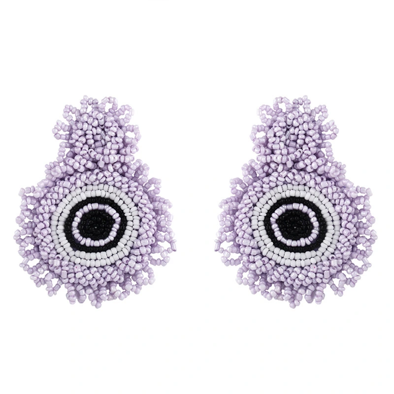 Clearance earrings 2024 creative rice bead earrings exaggerated geometric earrings earrings jewelry erq93