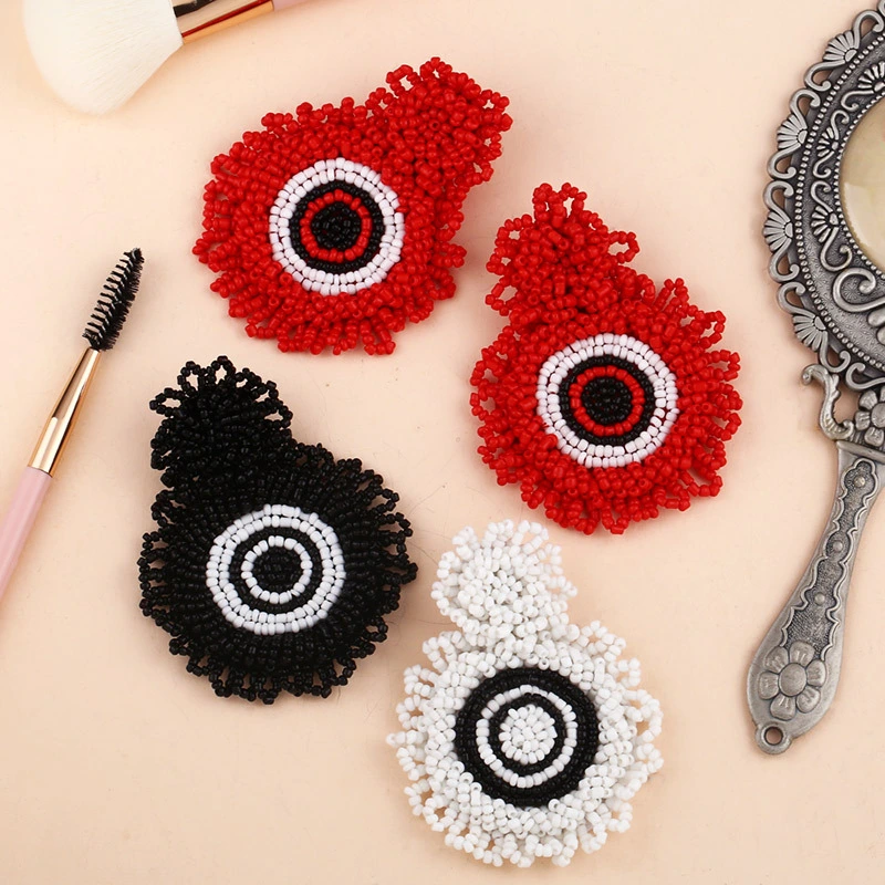 Clearance earrings 2024 creative rice bead earrings exaggerated geometric earrings earrings jewelry erq93