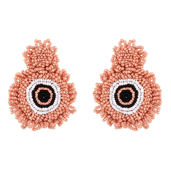 Clearance earrings 2024 creative rice bead earrings exaggerated geometric earrings earrings jewelry erq93