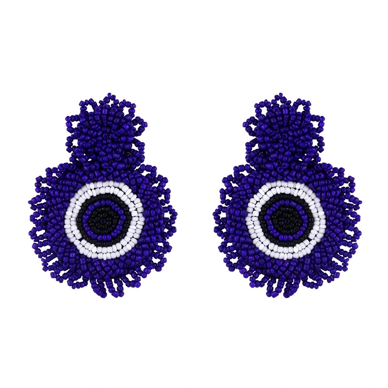 Clearance earrings 2024 creative rice bead earrings exaggerated geometric earrings earrings jewelry erq93