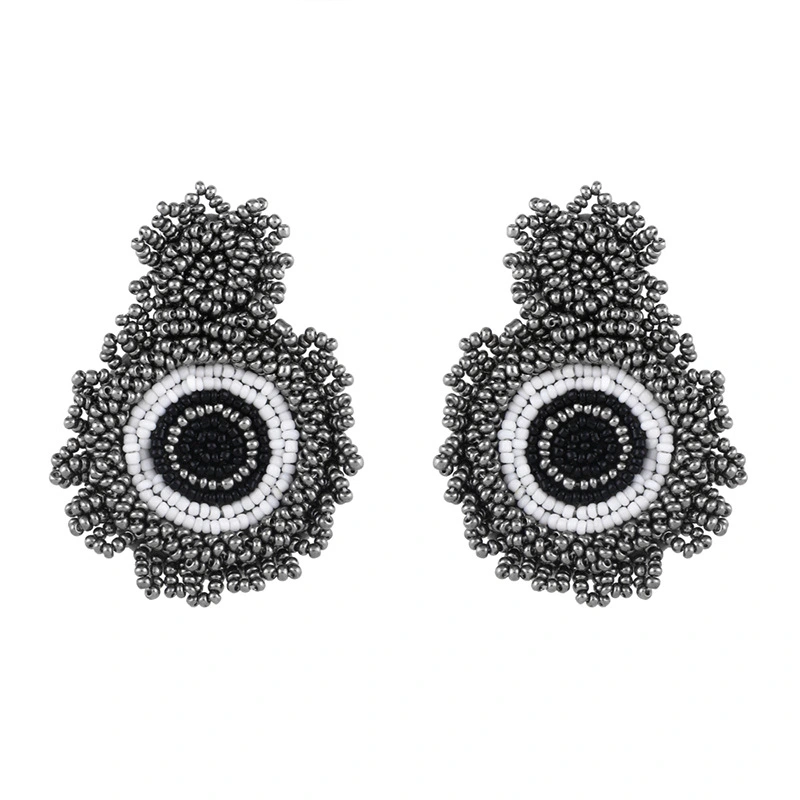 Clearance earrings 2024 creative rice bead earrings exaggerated geometric earrings earrings jewelry erq93