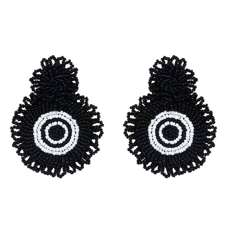 Clearance earrings 2024 creative rice bead earrings exaggerated geometric earrings earrings jewelry erq93