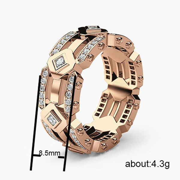 European and American hot selling new products, creative fashion, street hip-hop style couple rings, factory direct sales