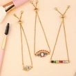 European and American popular rainbow jewelry adjustable diamond bracelet Fatima Hand ladies bracelet brb66