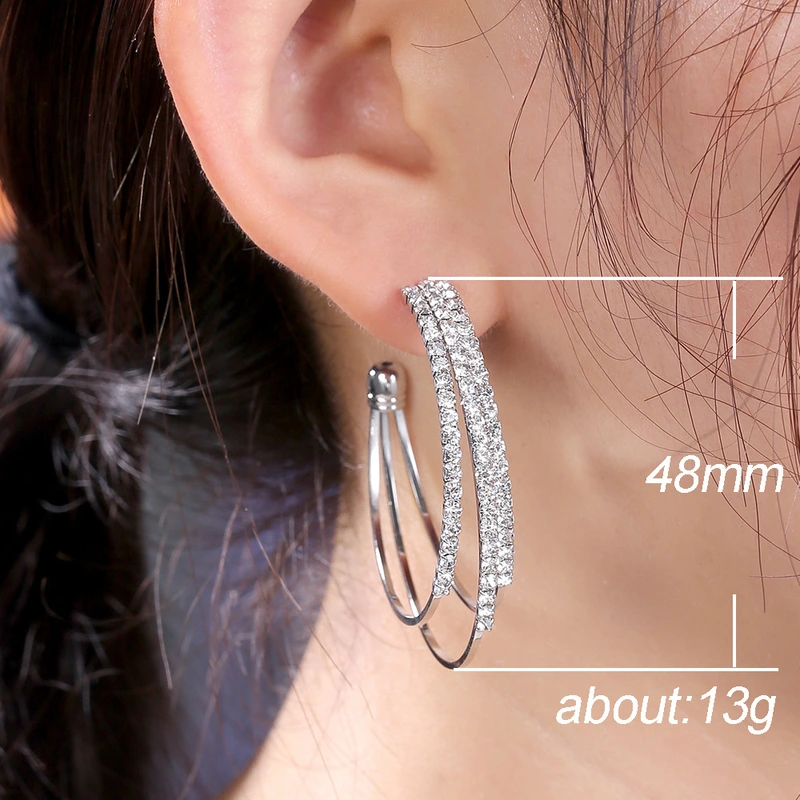 Hot selling new fashion personality trend multi-layer earrings C-shaped earrings temperament versatile earrings