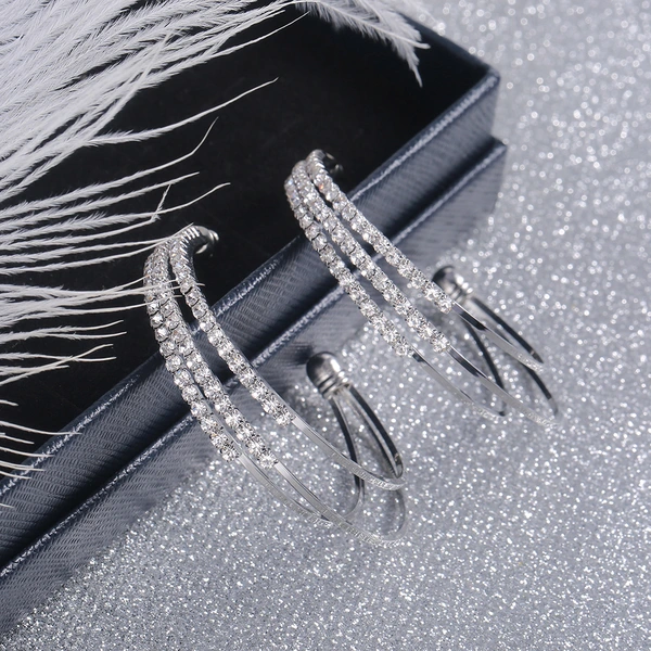 Hot selling new fashion personality trend multi-layer earrings C-shaped earrings temperament versatile earrings