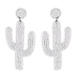 Clearance sale hot selling rice bead earrings personality Bohemian cactus sewn rice bead earrings err16