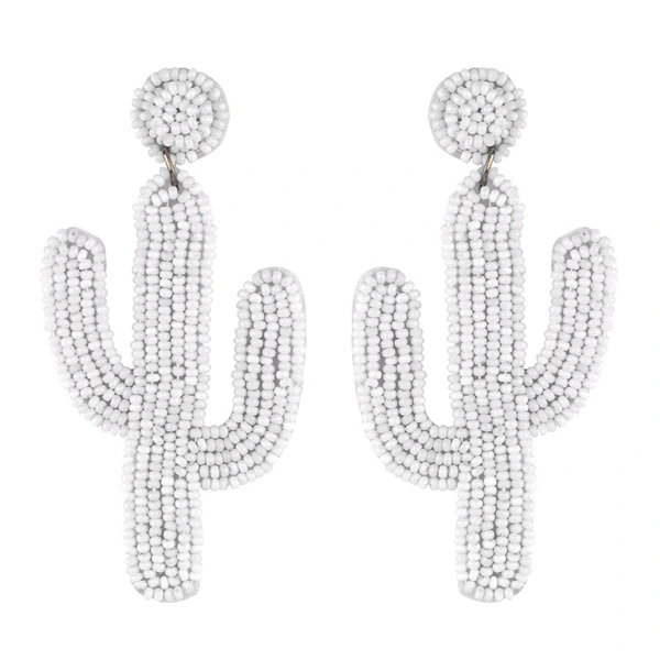 Clearance sale hot selling rice bead earrings personality Bohemian cactus sewn rice bead earrings err16