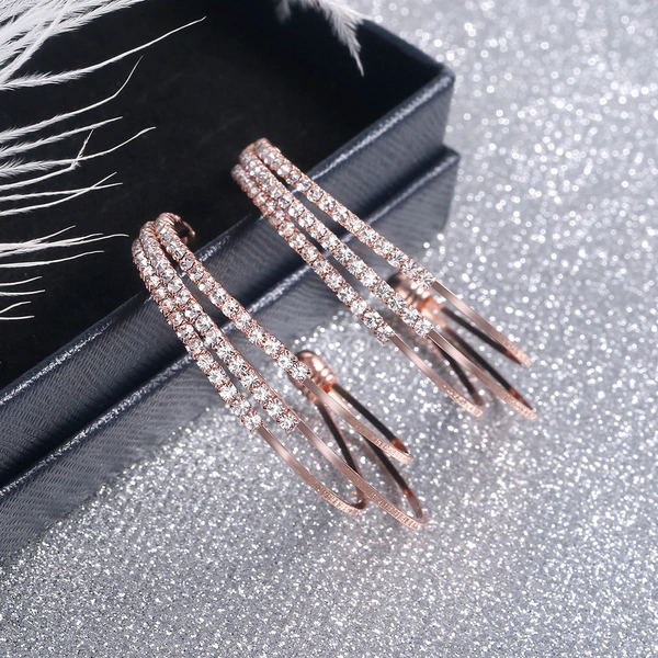Hot selling new fashion personality trend multi-layer earrings C-shaped earrings temperament versatile earrings