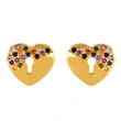 Clearance European and American love earrings geometric zircon earrings for err21 small trendy women's heart-shaped ears
