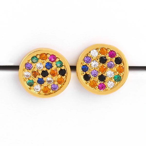 Clearance European and American love earrings geometric zircon earrings for err21 small trendy women's heart-shaped ears