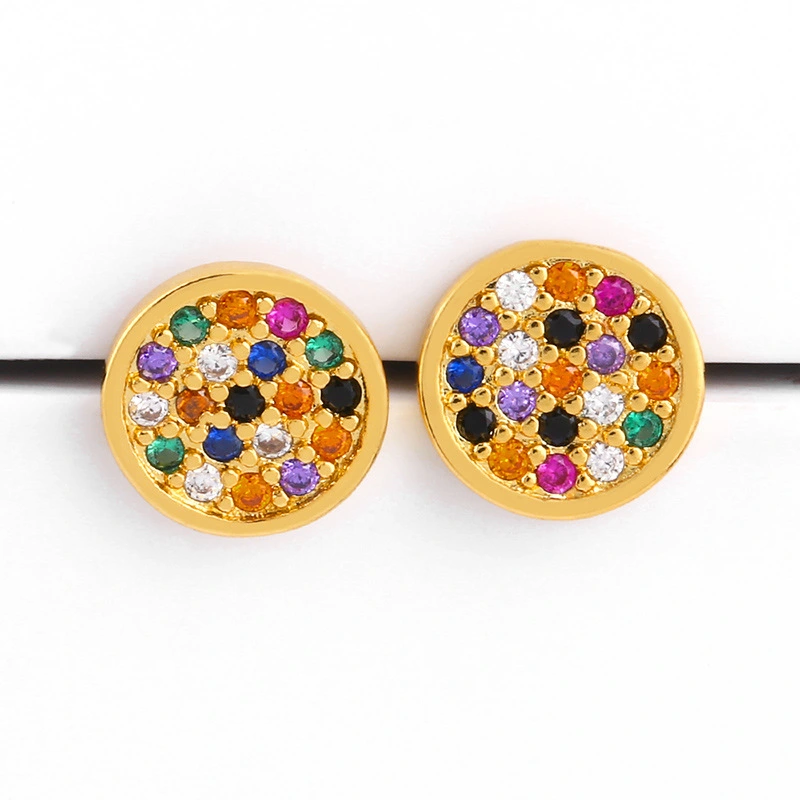 Clearance European and American love earrings geometric zircon earrings for err21 small trendy women's heart-shaped ears