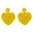 European and American personality rice bead earrings heart earrings simple hand-woven earrings creative versatile earrings err32