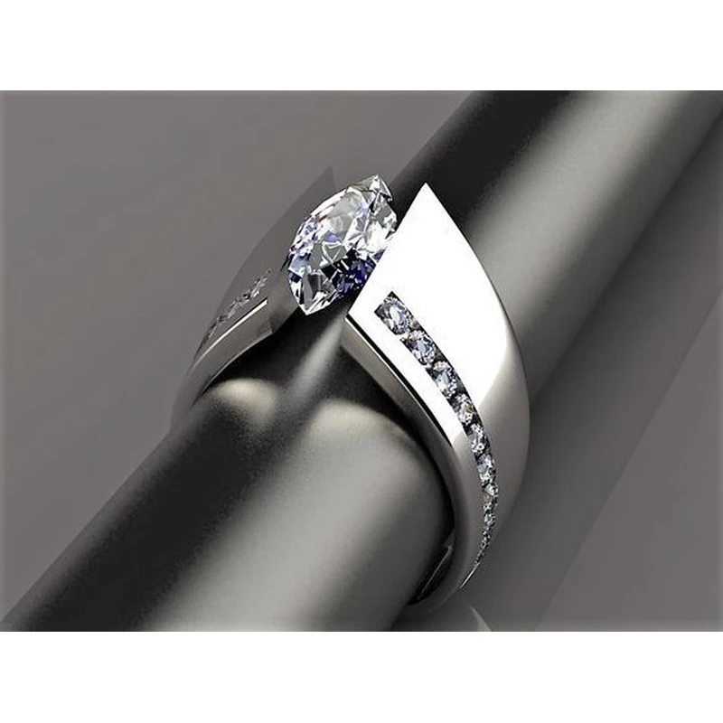 Hot selling new fashion jewelry in Europe and America, marquise-shaped zircon ring for women, factory direct sales