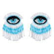 Clearance Bohemian long tassel earrings hand-woven rice bead earrings devil eye earrings erq90