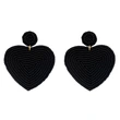 European and American personality rice bead earrings heart earrings simple hand-woven earrings creative versatile earrings err32