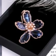 European and American hot selling luxury fashion large flower women's earrings high-end atmospheric earrings silver needle real gold color-preserving earrings