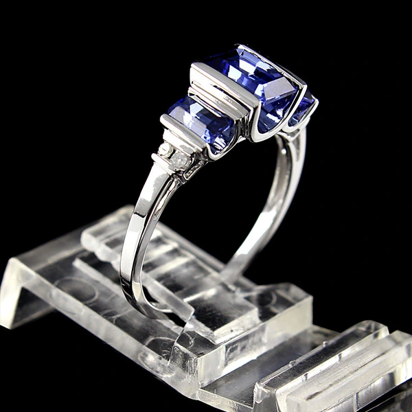 European and American new style ring classic design blue crystal ring elegant women's jewelry wholesale