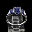 European and American new style ring classic design blue crystal ring elegant women's jewelry wholesale