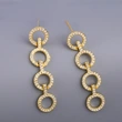 Japanese and Korean new earrings female fashion high-end geometric circle earrings S925 silver needle niche earrings err41