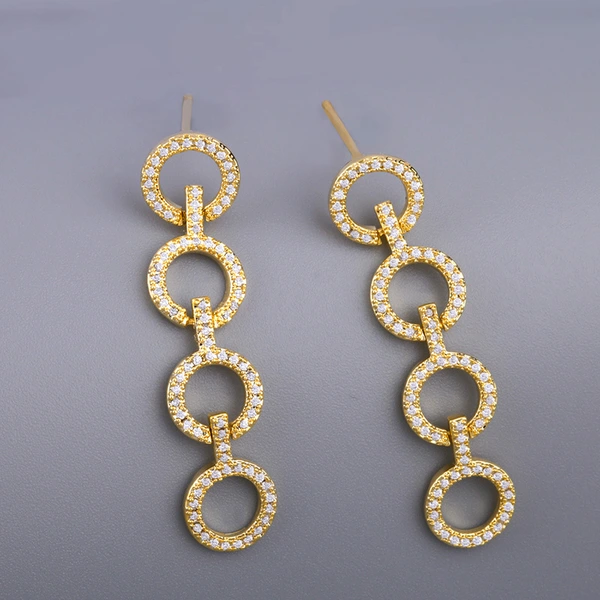 Japanese and Korean new earrings female fashion high-end geometric circle earrings S925 silver needle niche earrings err41