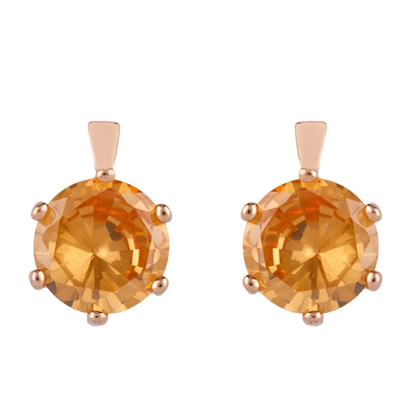 Zircon earrings European and American exaggerated Internet celebrity earrings inlaid with diamonds, rhinestones, rose gold geometric round earrings err43