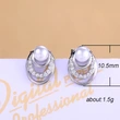  Korean hot selling new style versatile fashion elegant personality temperament pearl earrings for women inlaid with zircon jewelry