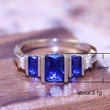 European and American new style ring classic design blue crystal ring elegant women's jewelry wholesale
