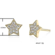   Hot selling new simple internet celebrity girl temperament five-pointed star full diamond earrings trendy jewelry