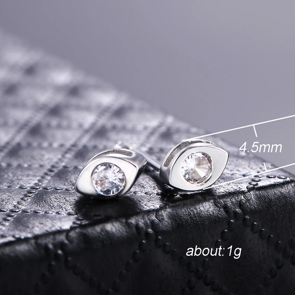   Japanese and Korean minimalist girls' personality all-match zircon spindle earrings real gold color-preserving daily clothing accessories