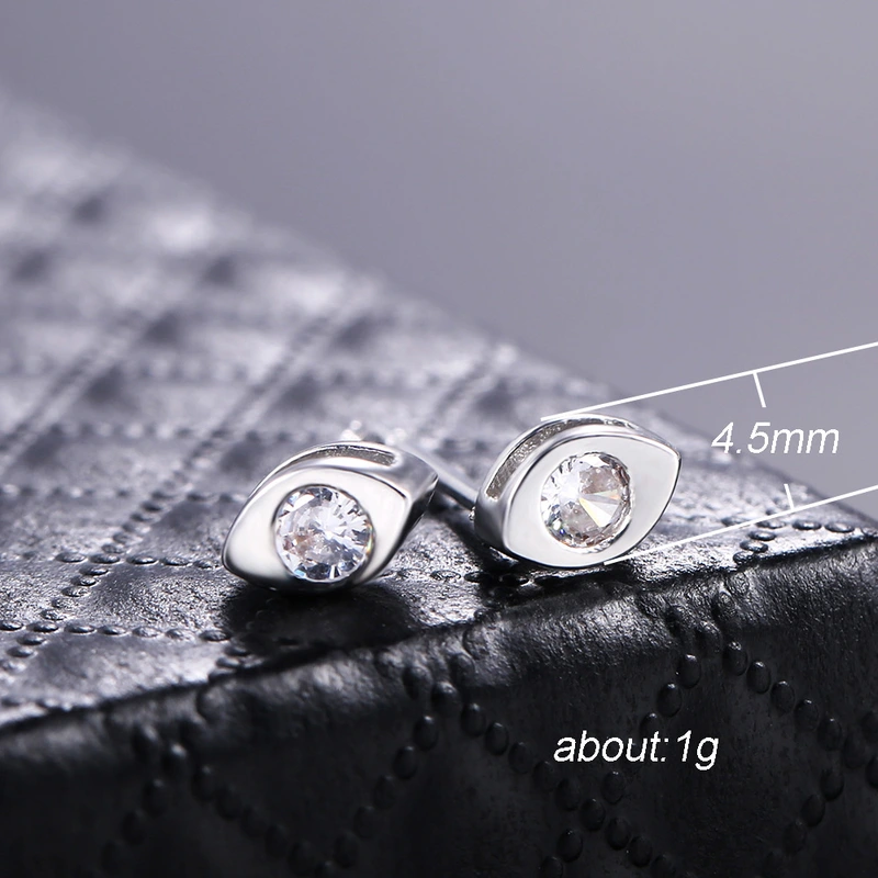   Japanese and Korean minimalist girls' personality all-match zircon spindle earrings real gold color-preserving daily clothing accessories