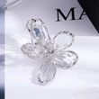 European and American hot selling luxury fashion large flower women's earrings high-end atmospheric earrings silver needle real gold color-preserving earrings