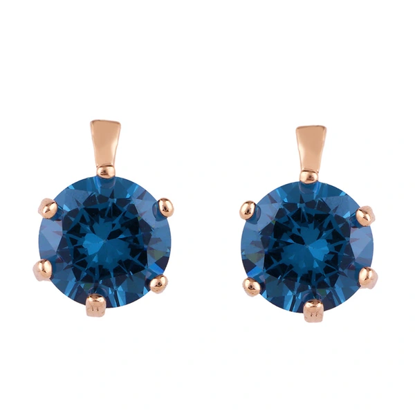 Zircon earrings European and American exaggerated Internet celebrity earrings inlaid with diamonds, rhinestones, rose gold geometric round earrings err43