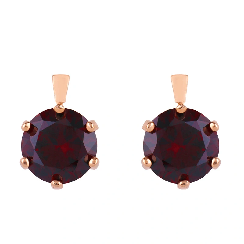 Zircon earrings European and American exaggerated Internet celebrity earrings inlaid with diamonds, rhinestones, rose gold geometric round earrings err43