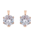 Zircon earrings European and American exaggerated Internet celebrity earrings inlaid with diamonds, rhinestones, rose gold geometric round earrings err43