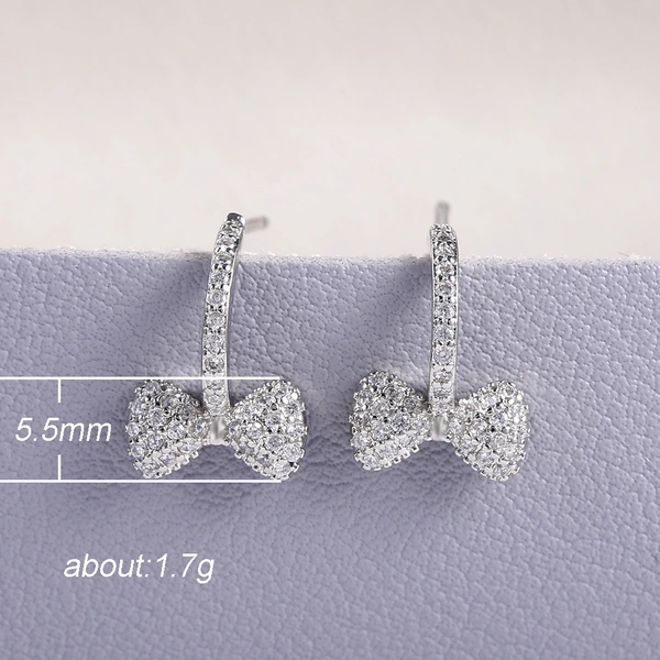  Independent station hot selling new Korean temperament Internet celebrity sweet style long bow earrings earrings accessories