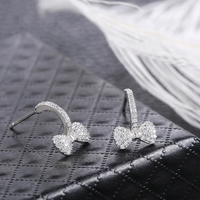  Independent station hot selling new Korean temperament Internet celebrity sweet style long bow earrings earrings accessories