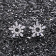   Hot selling new European and American simple and versatile diamond crystal flower earrings trendy girls earrings
