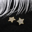   Hot selling new simple internet celebrity girl temperament five-pointed star full diamond earrings trendy jewelry