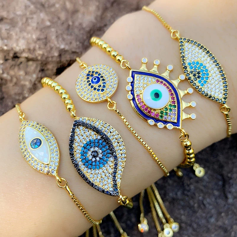 European and American personality oil drop devil eye women's bracelet multiple cold style bracelet blue eye bracelet wholesale brb77