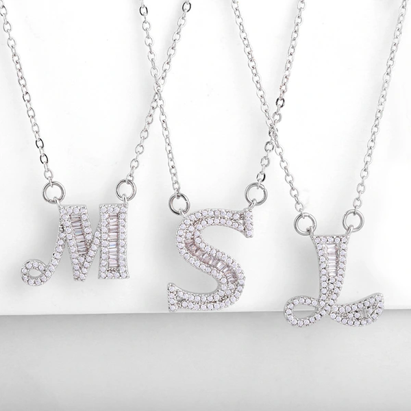 Surname letter pendant 26 English letters AZ adjustable necklace women's same style clavicle chain nkp44