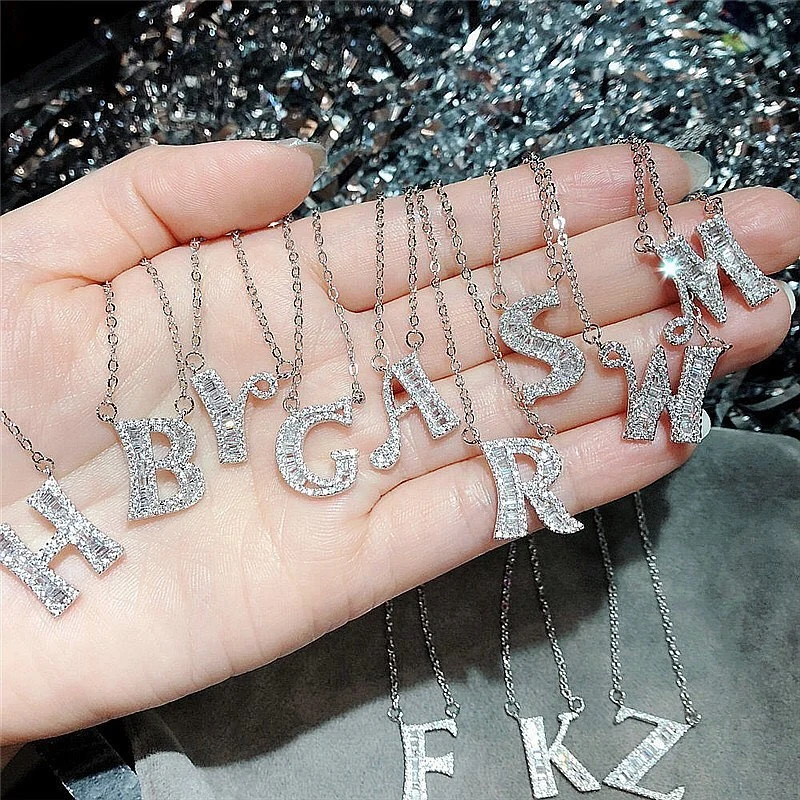 Surname letter pendant 26 English letters AZ adjustable necklace women's same style clavicle chain nkp44