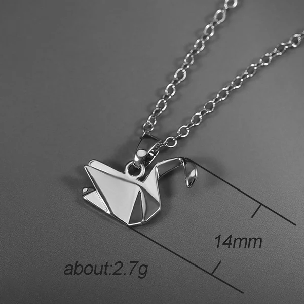   Hot selling new Korean creative thousand paper crane short clavicle necklace for women all-match fashion accessories
